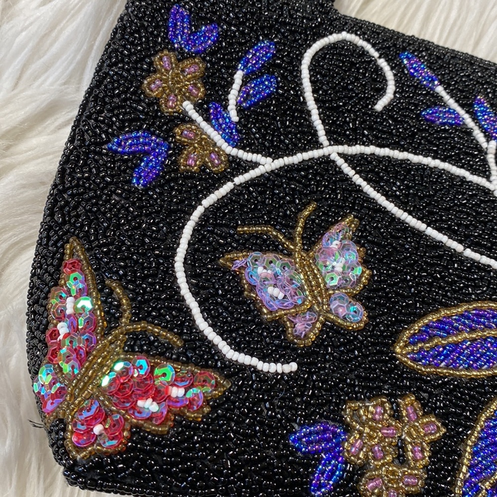 [ Vintage ] Floral Beaded Purse - Picture 10 of 15